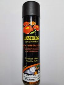 Tinta Spray Premium Lukscolor De Alta Temp Preto Fosco 250,00
