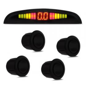 Sensor Estacionamento 4 Pontos Preto Display LED Colorido