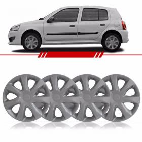 Jogo Calota Aro 13 Clio 2014 Aro de Pressão 4 Peças