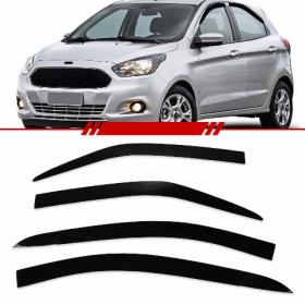 Jogo Calha de Chuva Ka Hatch Sedan 2014 2015 2016 Defletor 4 Portas