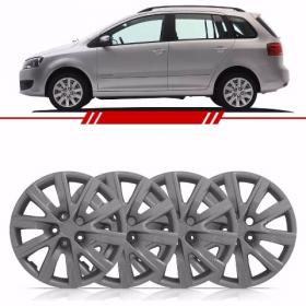 Jogo Calota Aro 15 Fox Spacefox 2012 2013 Parafuso Cubo Padrão 4 Peças