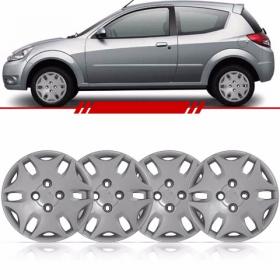 Jogo Calota Aro 14 Ka 2011 2012 Parafuso Cubo Baixo 4 Peças