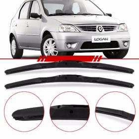 Par de Palhetas Teflon Shield Dianteira Original Trico Logan Sandero 2007 2008 2009 2010 2011 2012 2