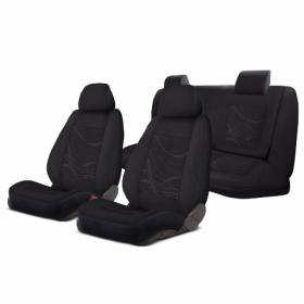 Jogo Capa Banco Preto Tecido Original com Encosto Universal Diversas Estampas