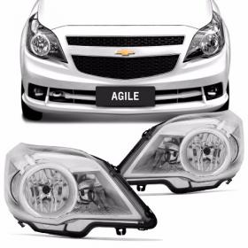 Farol Agile Montana 10 11 12 13 14 15 Foco Duplo Máscara Cromada