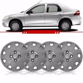 Jogo Calota Aro 13 Celta Prisma 2007 2008 2009 2010 2011 2012 Parafuso Cubo Baixo 4 Pecas