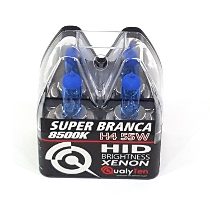 Lâmpada Super Branca H4 (par) 12v 55w 8500k Efeito Xenon